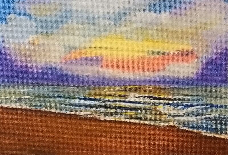 Belhaven Beach at Sunset Acrylic by Donna Collins