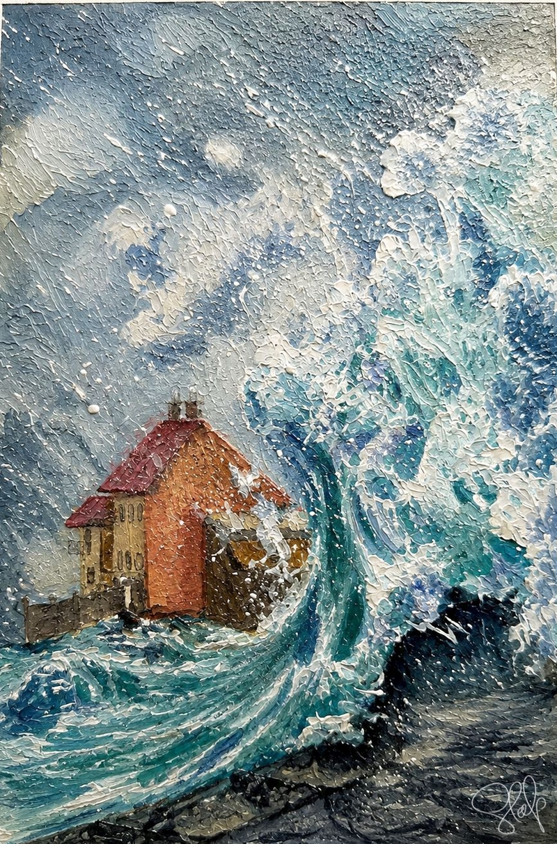 Stormy Dunbar Oil Painting by Donna Collins