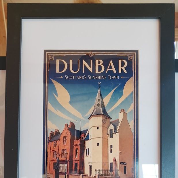 Art Deco Dunbar travel poster by Donna Collins
